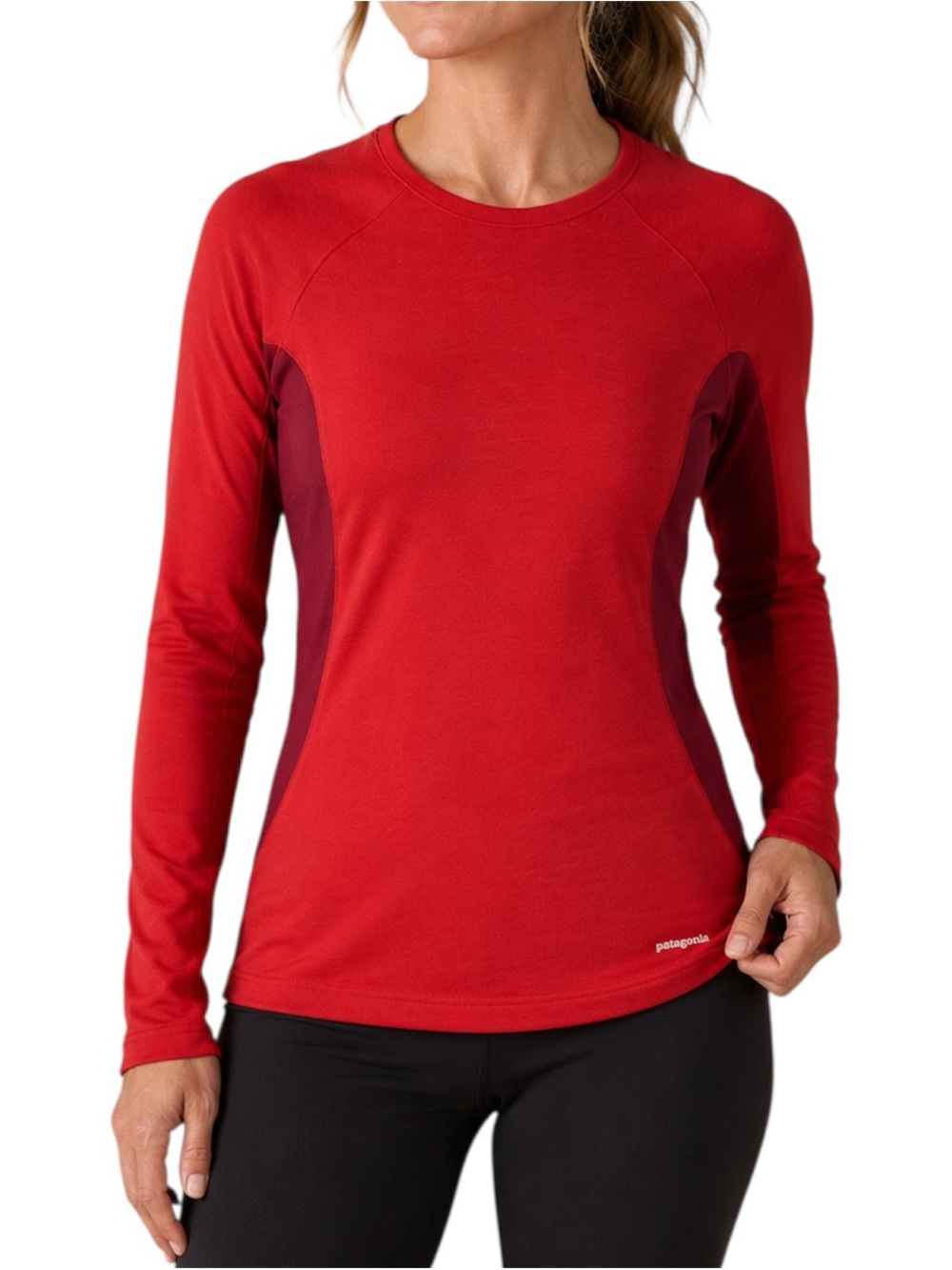 Patagonia Capilene 3 Midweight Crew Base Layer Shirt Red Polartec Women’s Medium